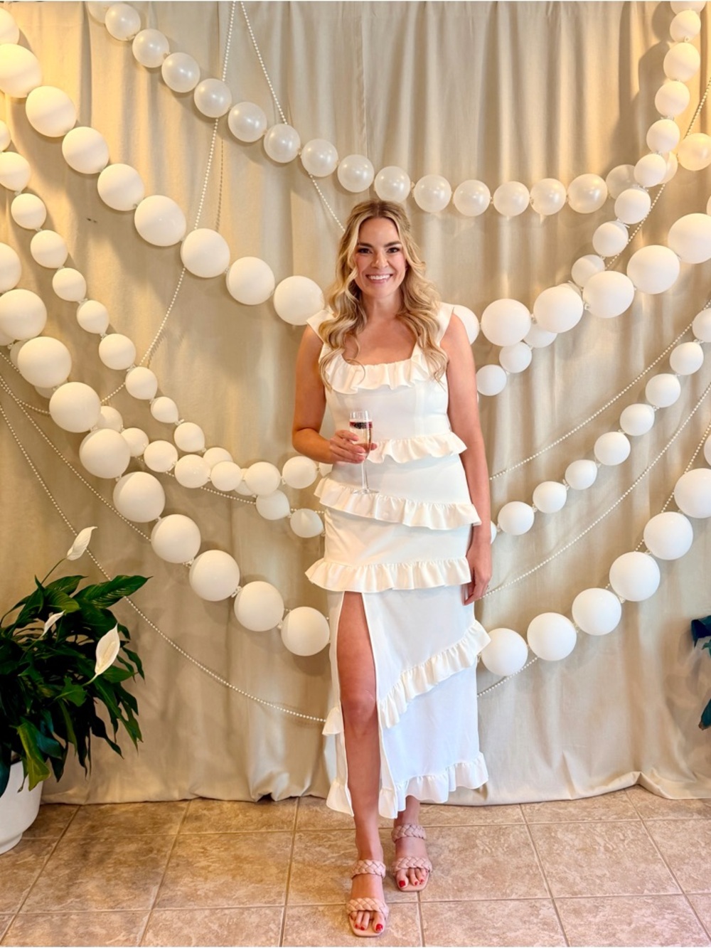 Show Me Your MuMu Greta Dress in White Stretch